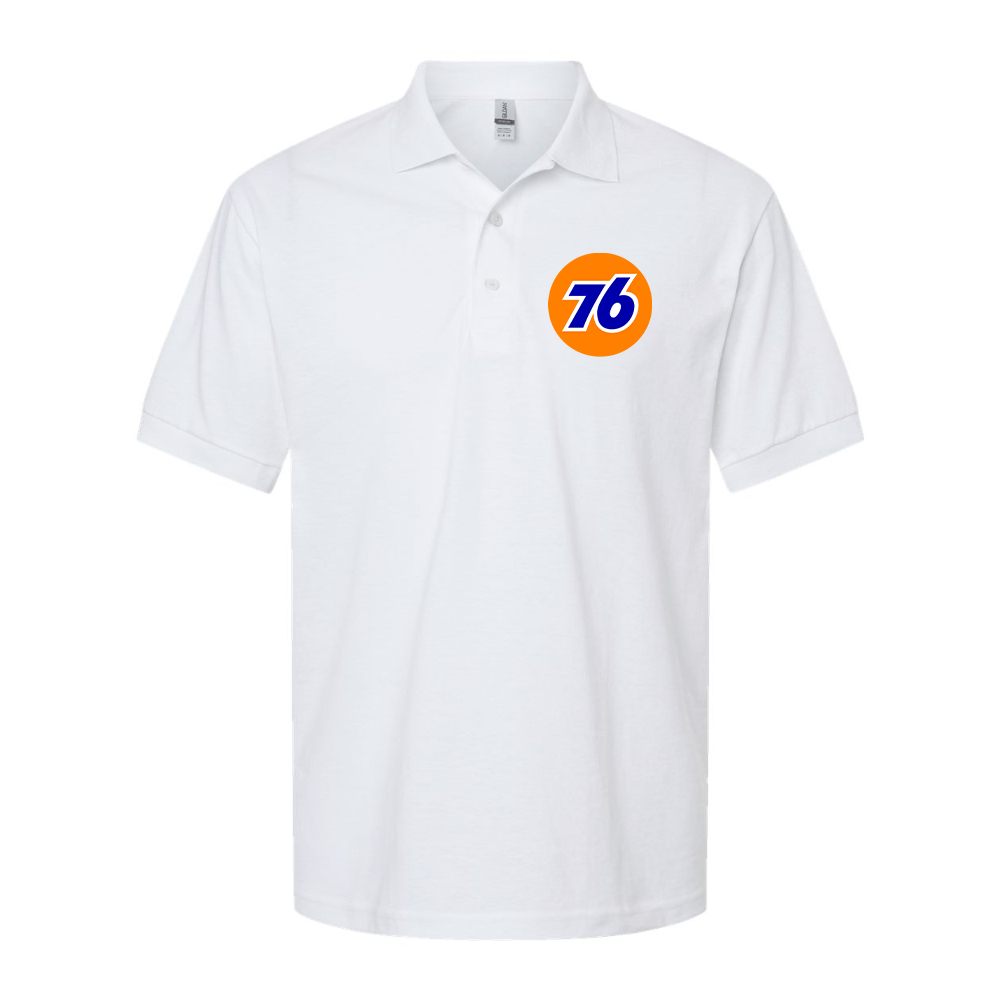 Men's 76 Gas Station  Gildan Dry Blend Jersey Polo