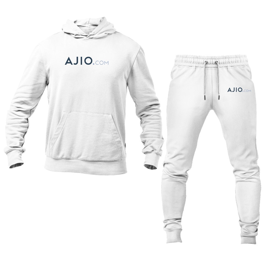 Men's Ajio Logo Hoodie Joggers Set