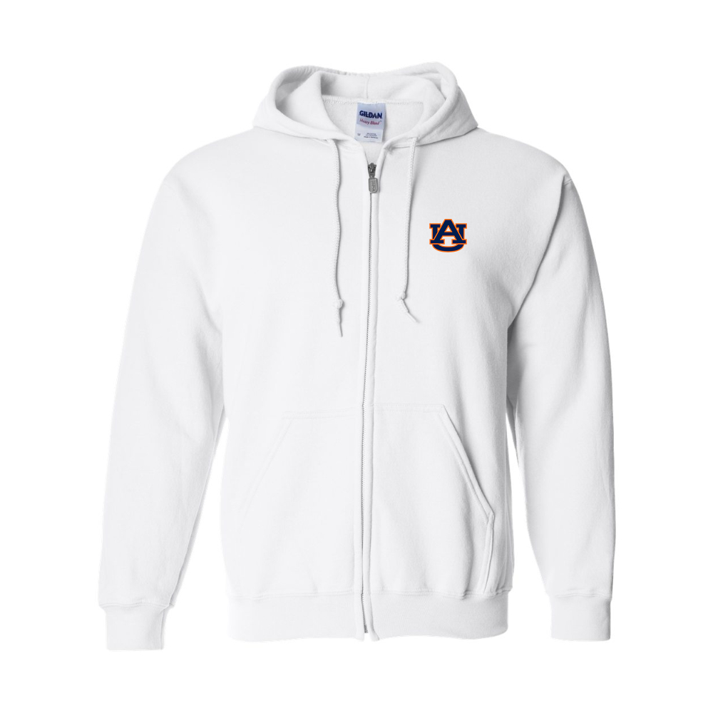 Men's  Auburn Tigers  Gildan  Heavy Blend Full Zip Hooded Sweatshirt