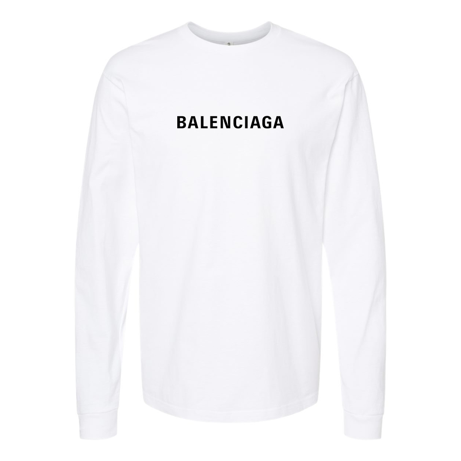 Men's Balenciaga Logo Cotton Long Sleeve T-Shirt