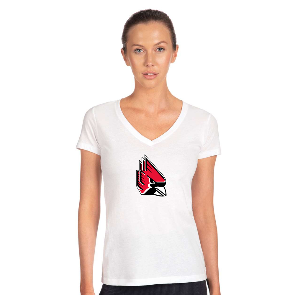Women's  Ball State Cardinals Next Level V-Neck T-Shirt