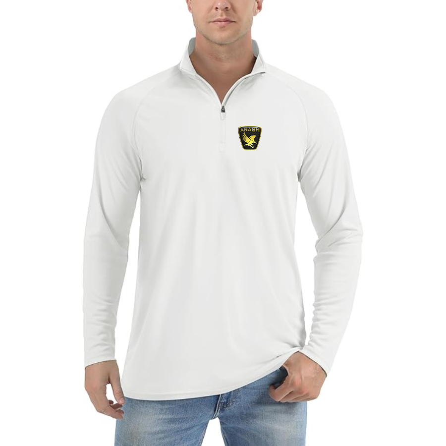 Men's Arash  Logo Lightweight Quarter-Zip Athletic Shirt Long Sleeve Performance Wear