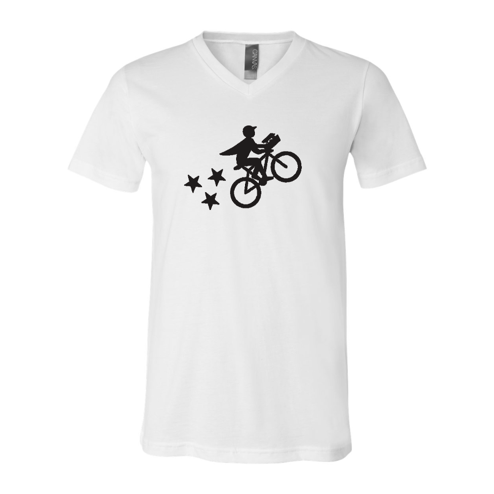 Postmates Bike BELLA  CANVAS - Jersey V-Neck T-Shirt