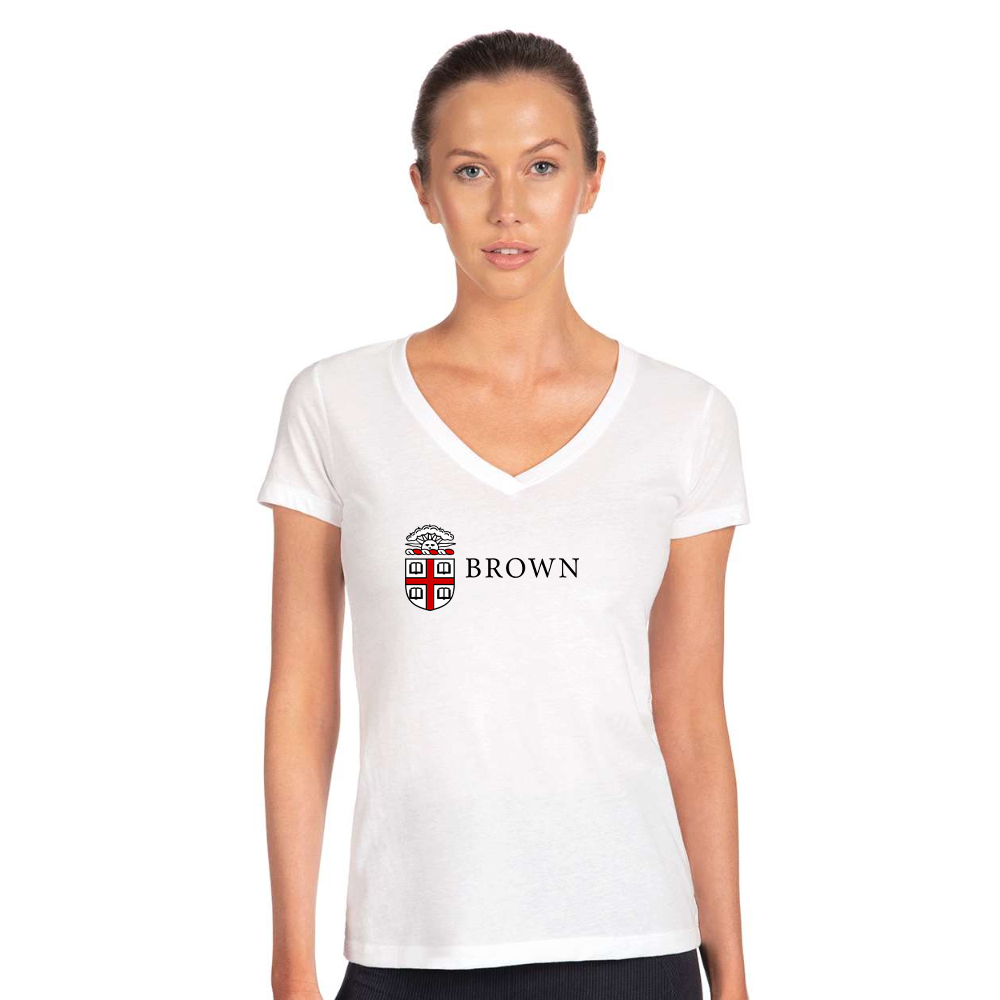 Women's Brown University Next Level V-Neck T-Shirt