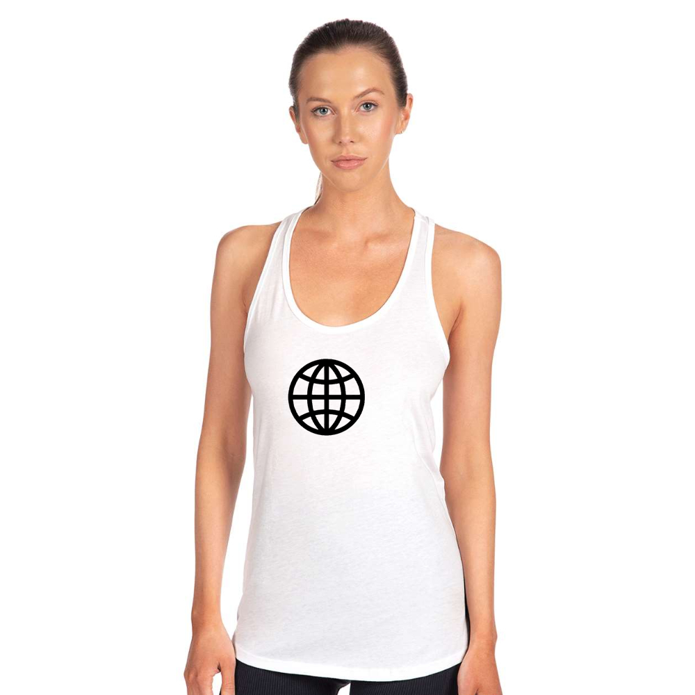 Women's Internet Globe Next Level Ideal Racerback Tank