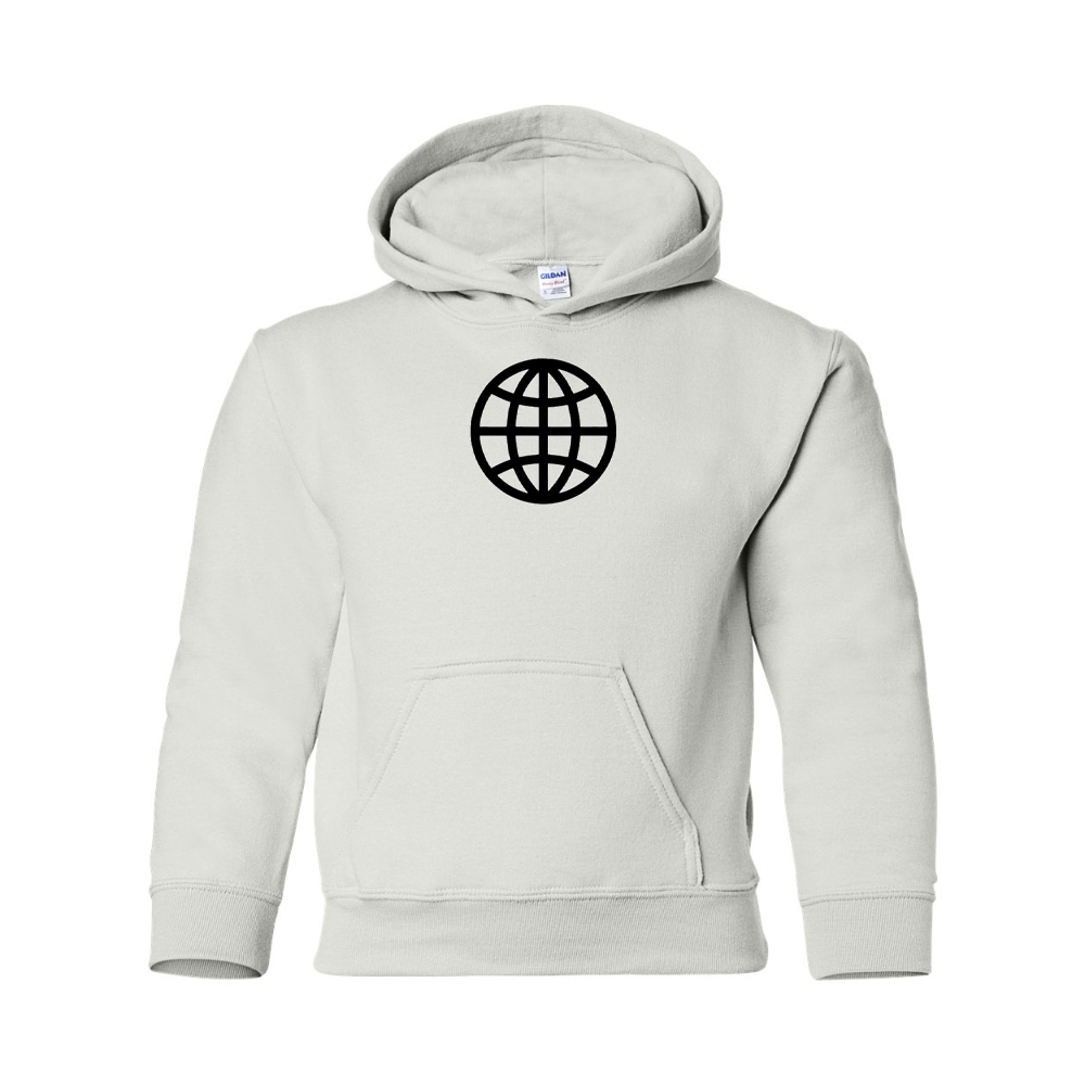Youth  Internet Globe Gildan Heavy Blend  Hooded Sweatshirt