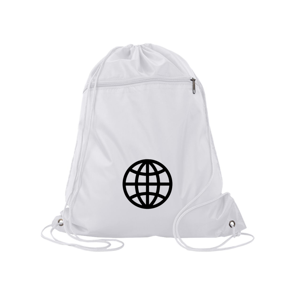 Internet Globe  Q-Tees - Polyester Cinchpack