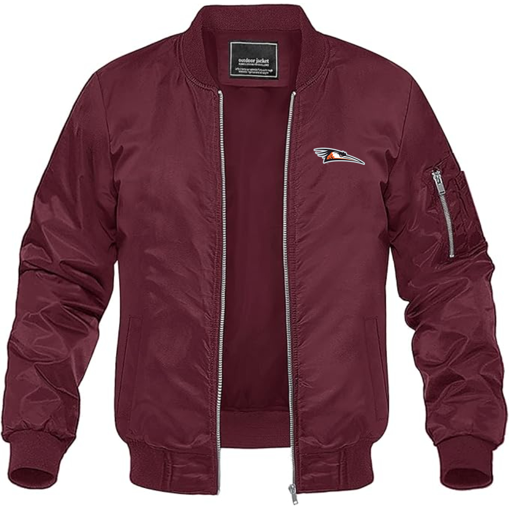 Men's Delmarva Shorebirds Logo Lightweight Bomber Jacket Windbreaker Softshell Varsity Jacket Coat