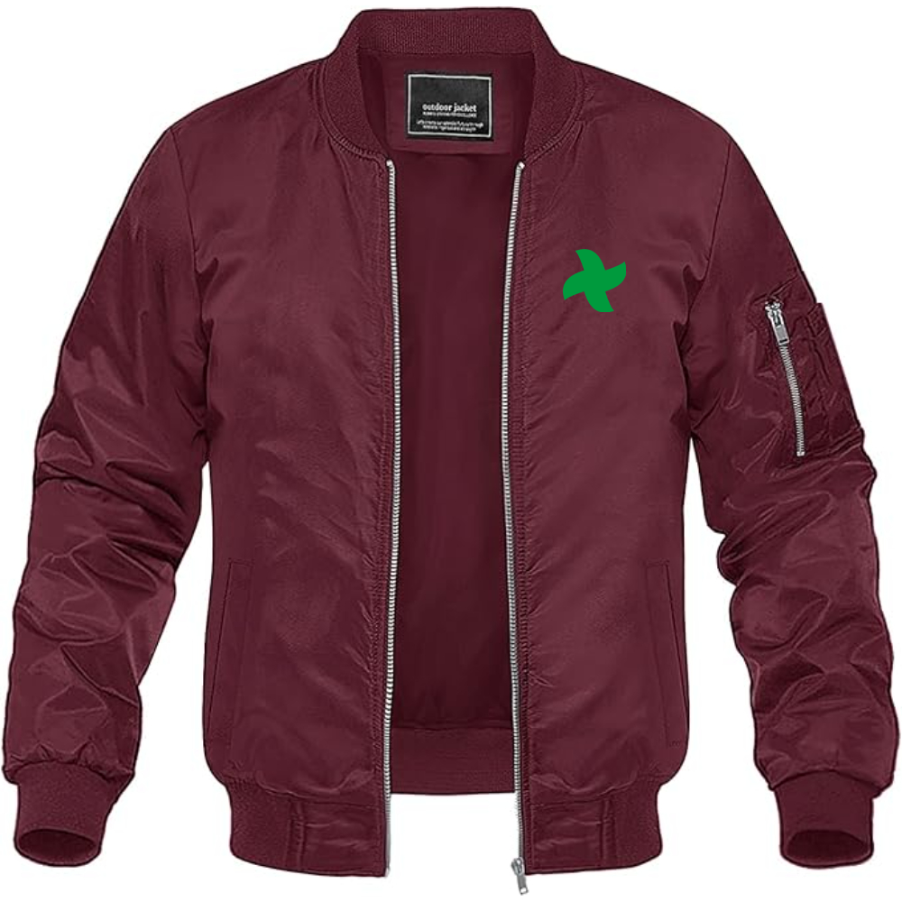 Men's Thermomix Screw Logo Lightweight Bomber Jacket Windbreaker Softshell Varsity Jacket Coat