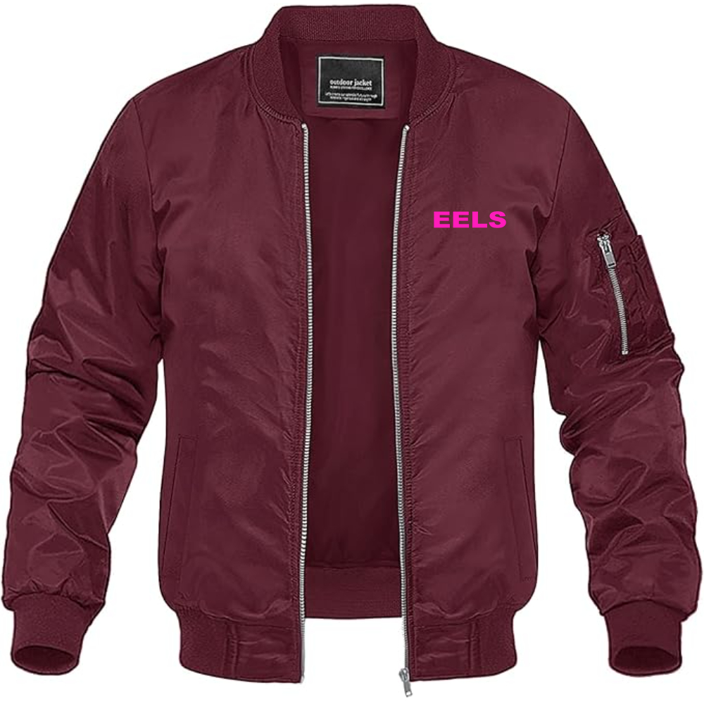 Men's Eels Lightweight Bomber Jacket Windbreaker Softshell Varsity Jacket Coat