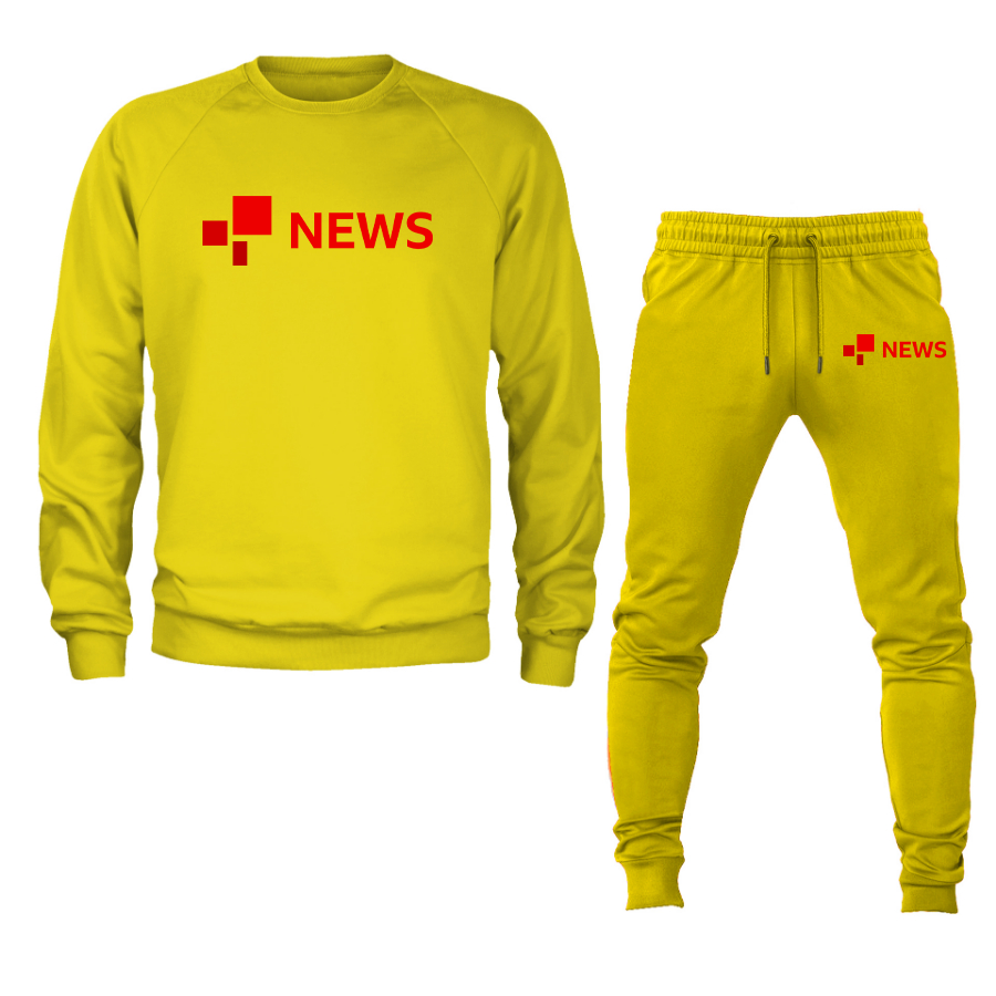 Men's BBC News  Crewneck Sweatshirt Joggers Suit