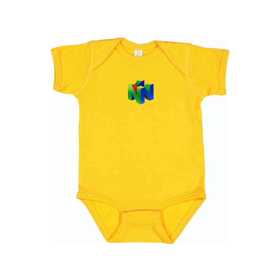 Nintendo N64  Logo Baby Onesie Romper