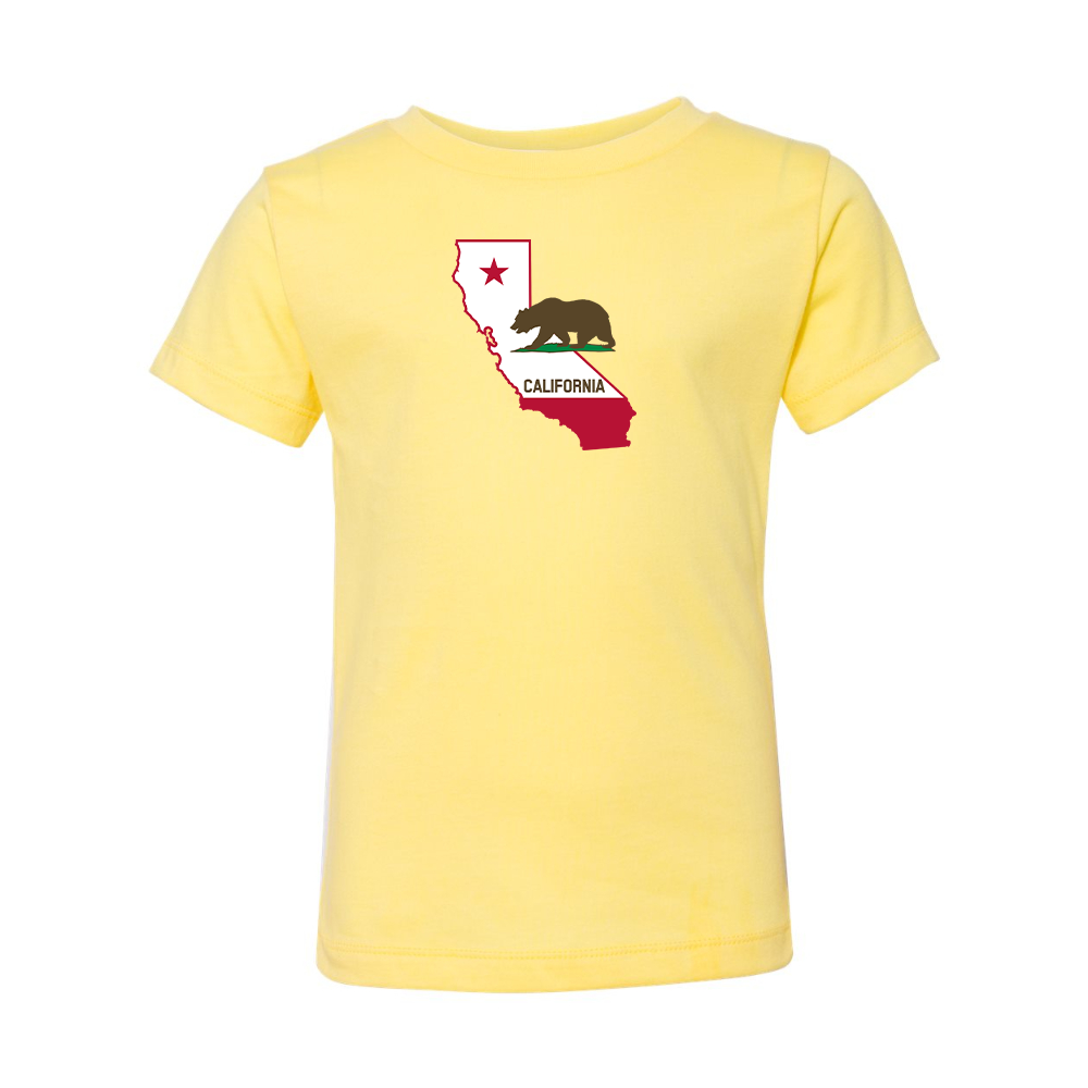 California Bear Map BELLA  CANVAS Toddler Jersey Tee