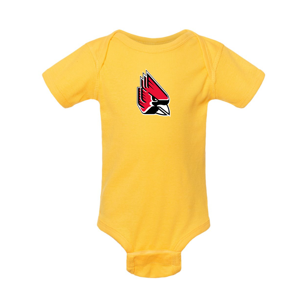 Ball State Cardinals  Rabbit Skins Infant Baby Rib Bodysuit