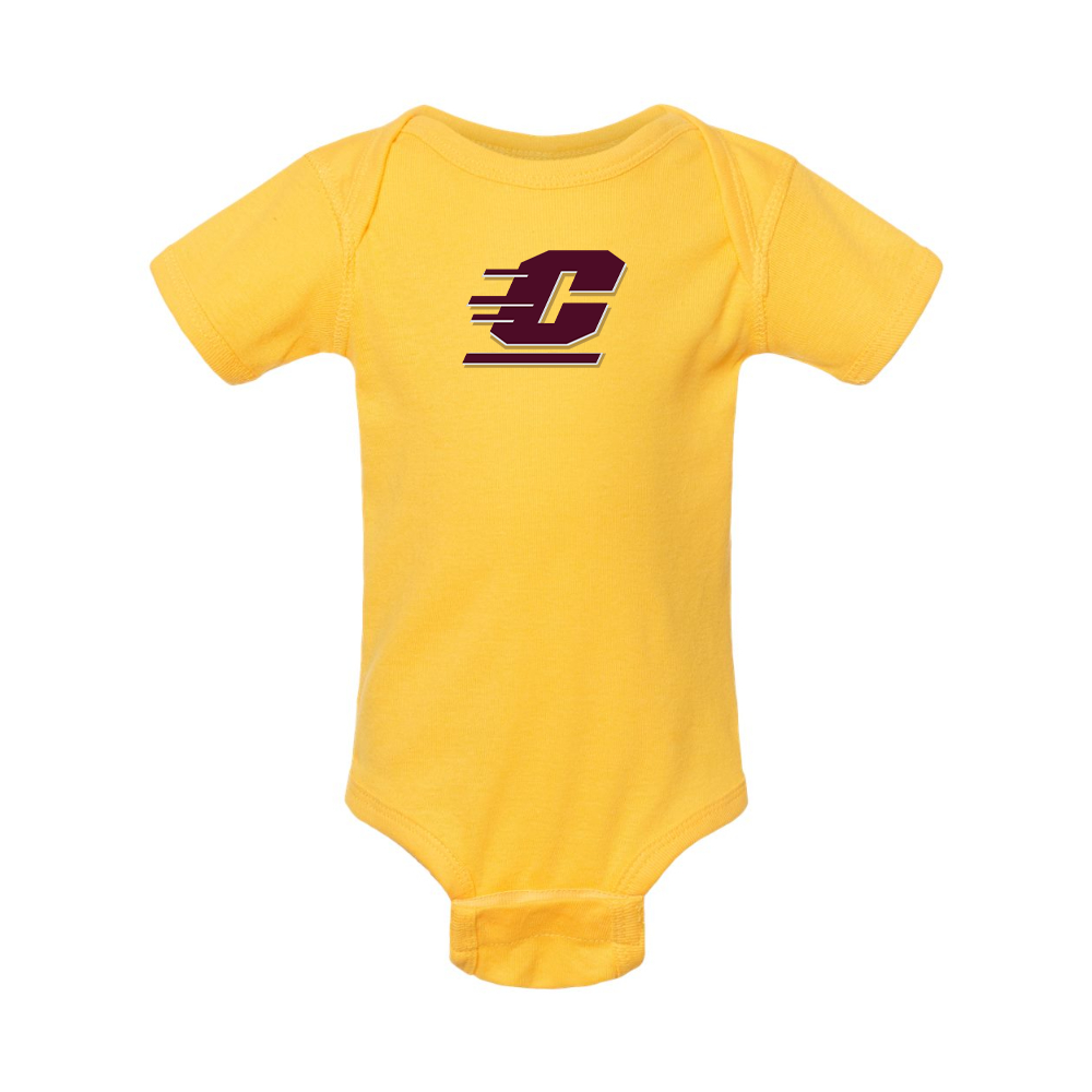 Central Michigan Chippewas  Rabbit Skins Infant Baby Rib Bodysuit