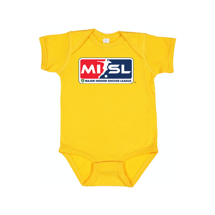 Major Indoor Soccer League Logo Baby Onesie Romper
