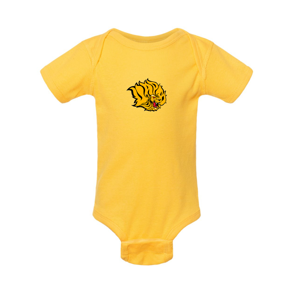 Arkansas PB Golden Lions Rabbit Skins Infant Baby Rib Bodysuit