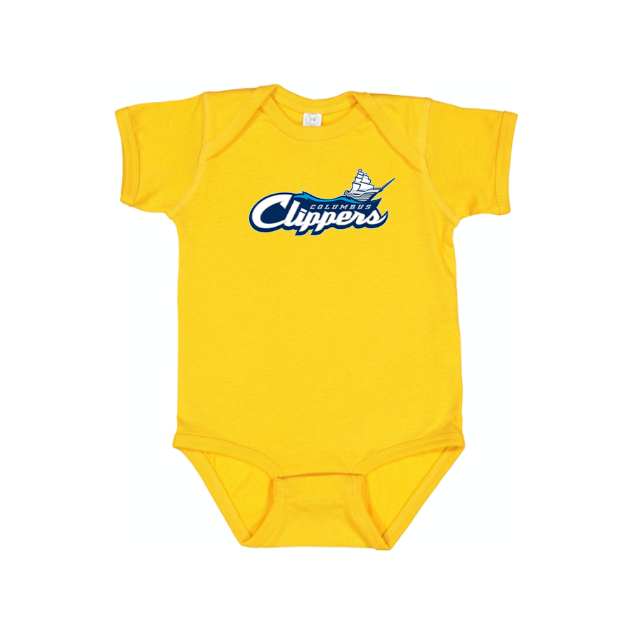Columbus Clippers Logo Baby Onesie Romper