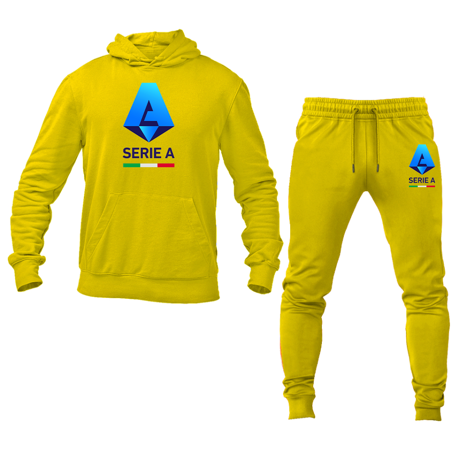 Men's Italian Serie A Logo Hoodie Joggers Set