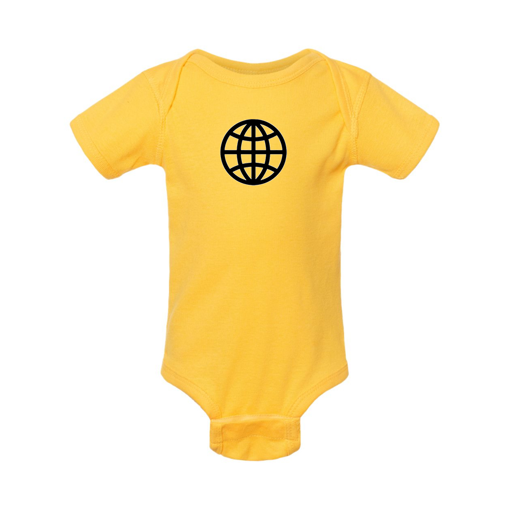 Internet Globe Rabbit Skins Infant Baby Rib Bodysuit