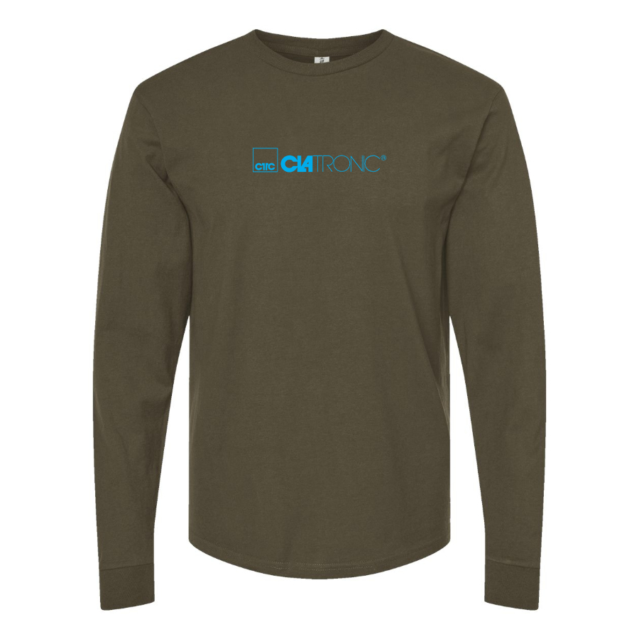 Men's Clatronic Logo Cotton Long Sleeve T-Shirt