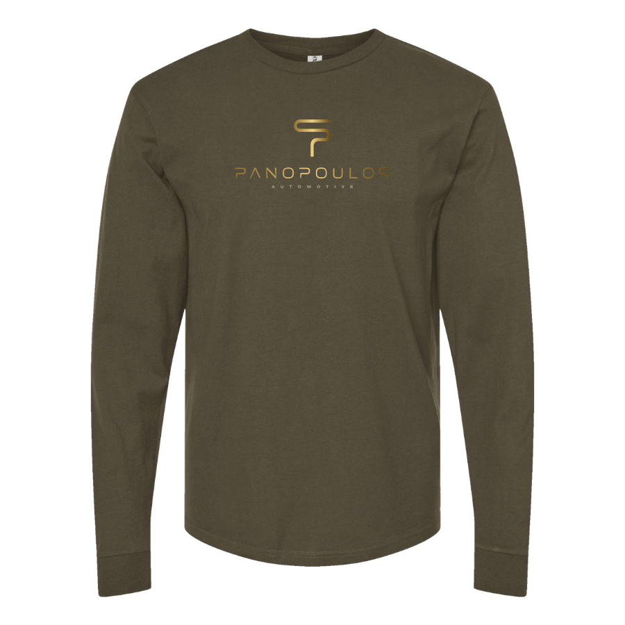 Men's Spyros Panopoulos Logo Cotton Long Sleeve T-Shirt