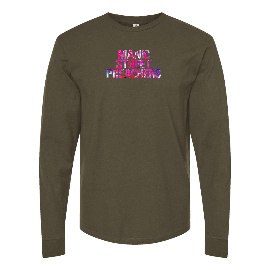 Men's Manic Street Preachers Logo Cotton Long Sleeve T-Shirt