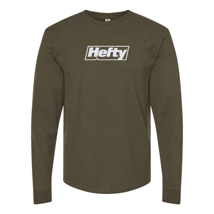 Men's Hefty Logo Cotton Long Sleeve T-Shirt