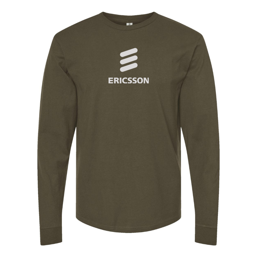 Men's Ericsson Logo Cotton Long Sleeve T-Shirt