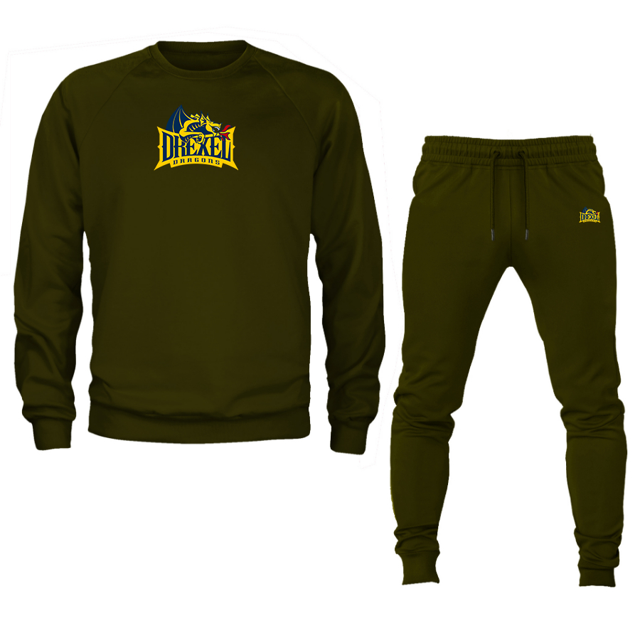 Men's  Drexel Dragons  Crewneck Sweatshirt Joggers Suit