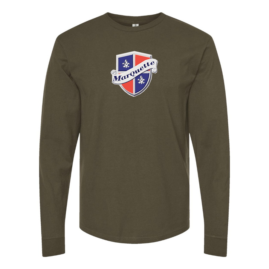 Men's Marquette Logo Cotton Long Sleeve T-Shirt