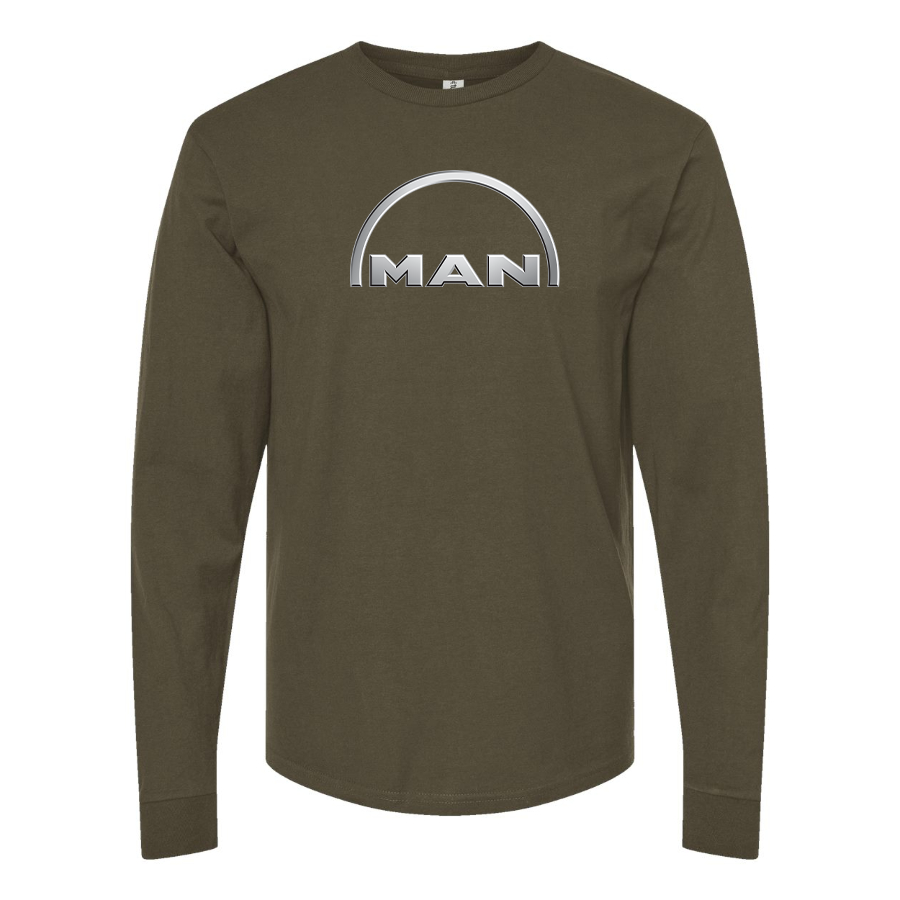Men's MAN Logo Cotton Long Sleeve T-Shirt