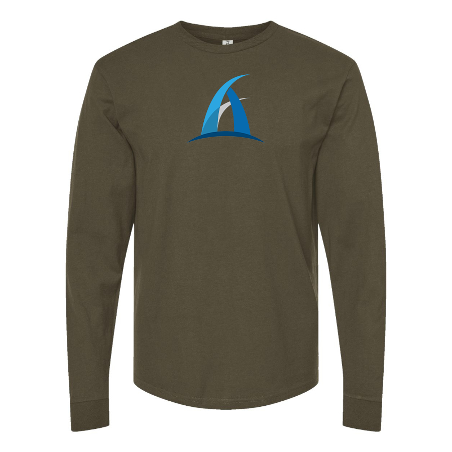 Men's Aspark Logo Cotton Long Sleeve T-Shirt