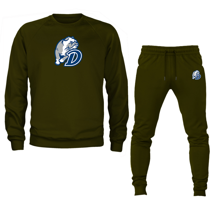 Men's  Drake Bulldogs Crewneck Sweatshirt Joggers Suit