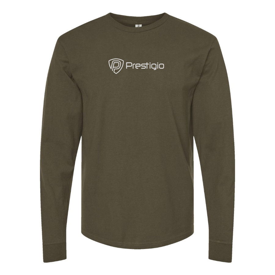 Men's Prestigio Logo Cotton Long Sleeve T-Shirt