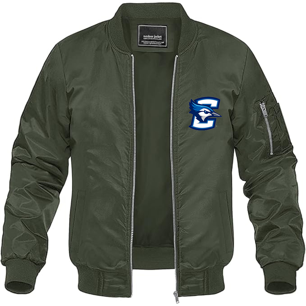Men's  Creighton Bluejays Lightweight Bomber Jacket Windbreaker Softshell Varsity Jacket Coat