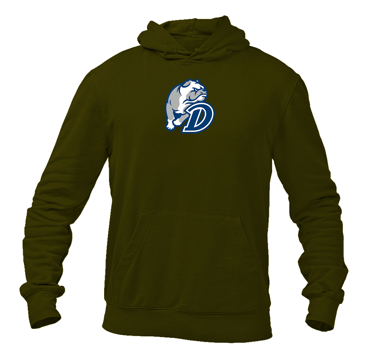 Men's  Drake Bulldogs Heavy Blend Hooded Sweatshirt