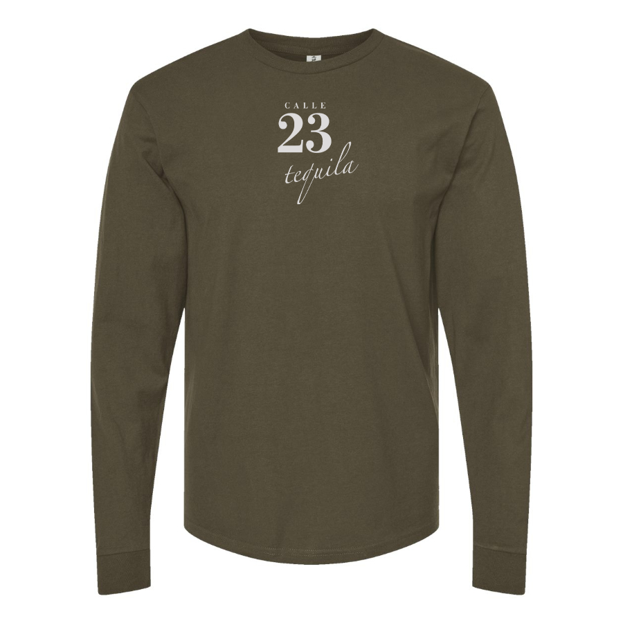 Men's Calle 23 Logo Cotton Long Sleeve T-Shirt