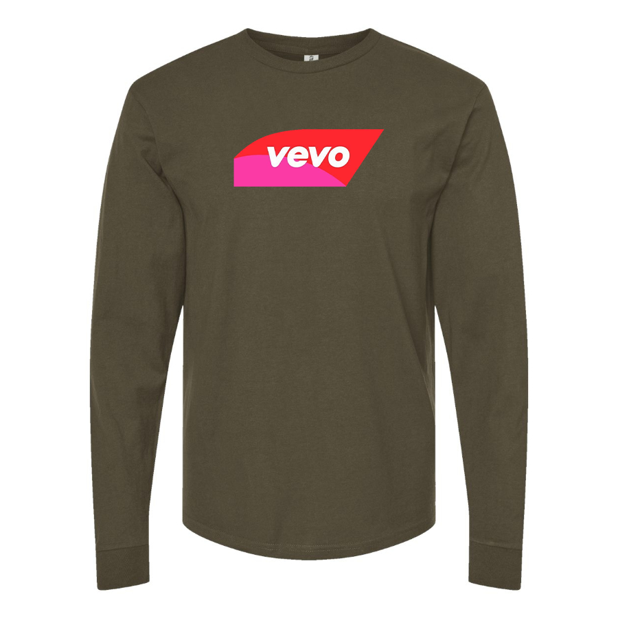 Men's Vevo Thumbnail Banner Logo Cotton Long Sleeve T-Shirt