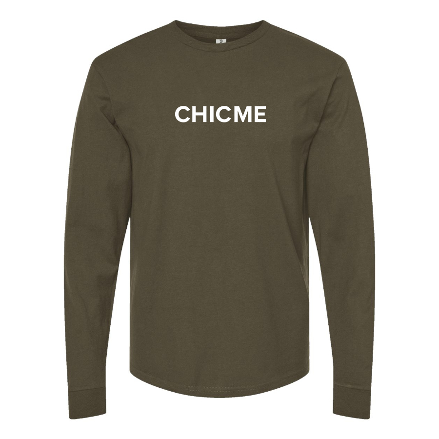 Men's Chic Me Logo Cotton Long Sleeve T-Shirt