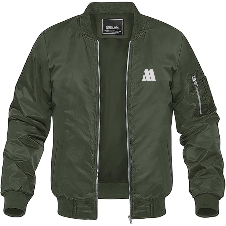 Men's Motown M Lightweight Bomber Jacket Windbreaker Softshell Varsity Jacket Coat