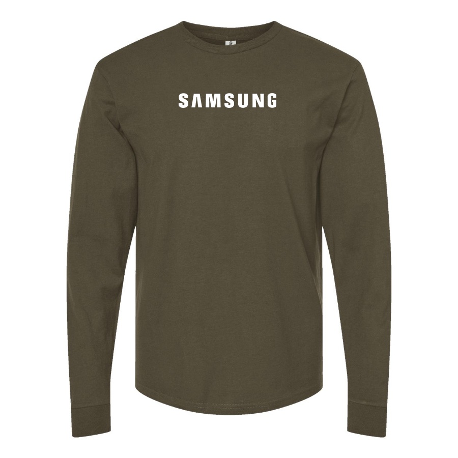 Men's  Samsung Simple Logo  Cotton Long Sleeve T-Shirt