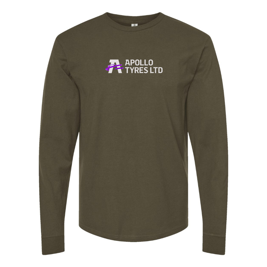 Men's Apollo Tyres Logo Cotton Long Sleeve T-Shirt