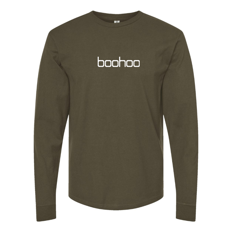 Men's Boohoo  Logo Cotton Long Sleeve T-Shirt