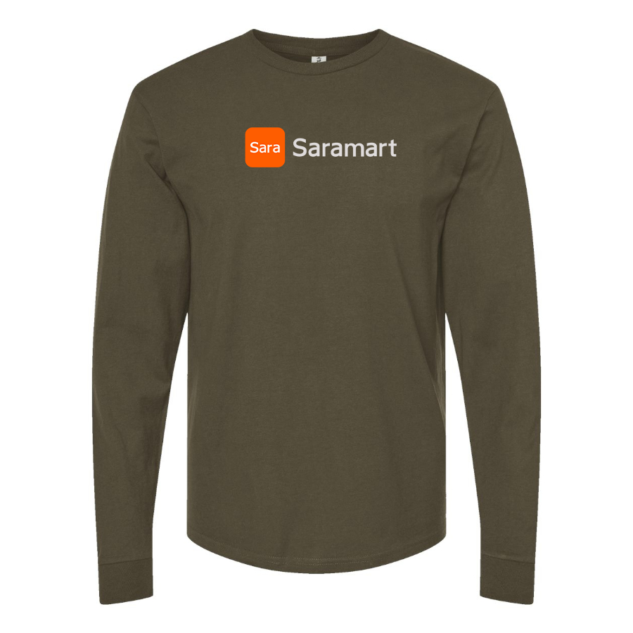 Men's Saramart Logo Cotton Long Sleeve T-Shirt