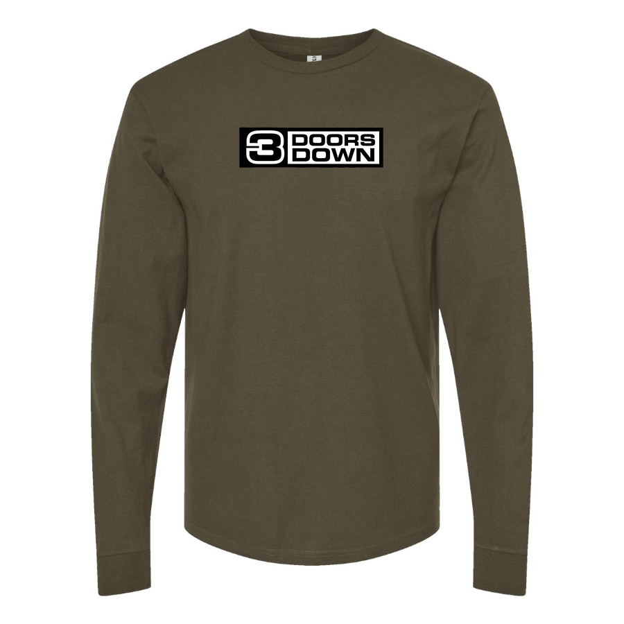 Men's 3 Doors Down Logo Cotton Long Sleeve T-Shirt