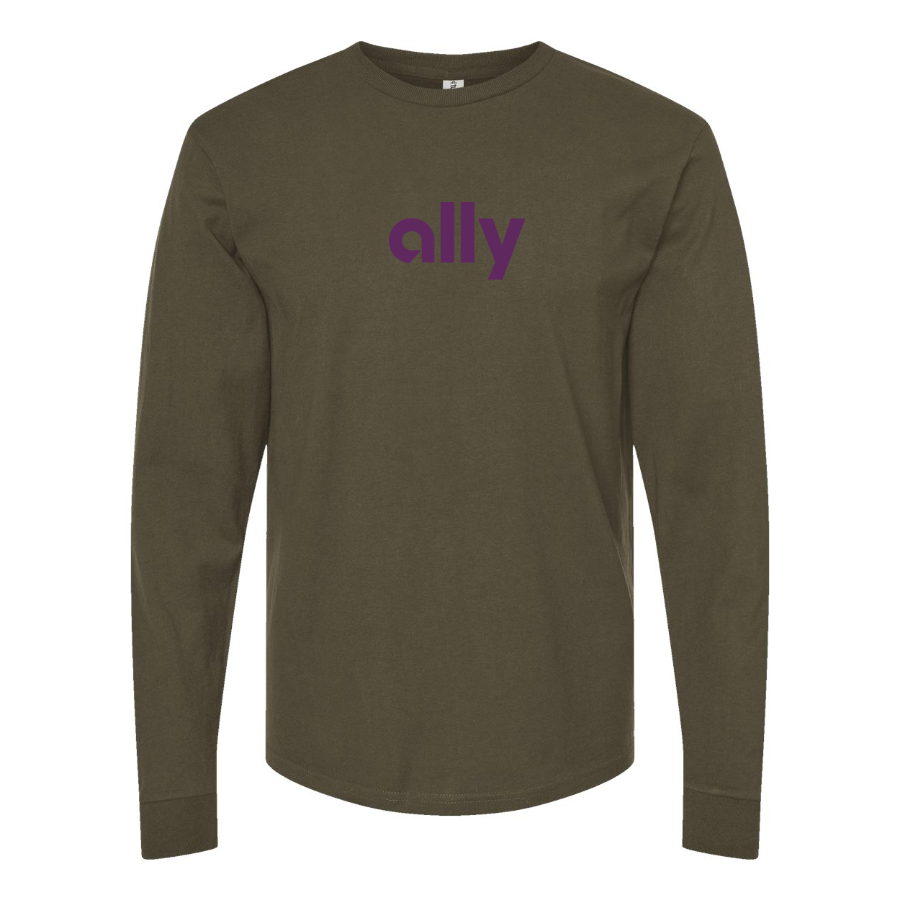 Men's Ally Financial Logo Cotton Long Sleeve T-Shirt