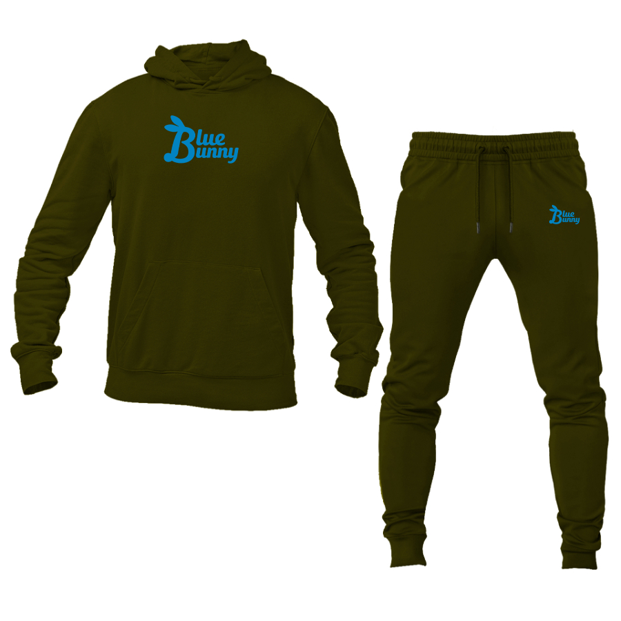 Men's Blue Bunny  Logo Hoodie Joggers Set
