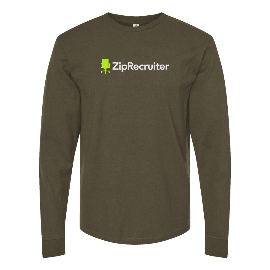 Men's  ZipRecruiter Logo Cotton Long Sleeve T-Shirt