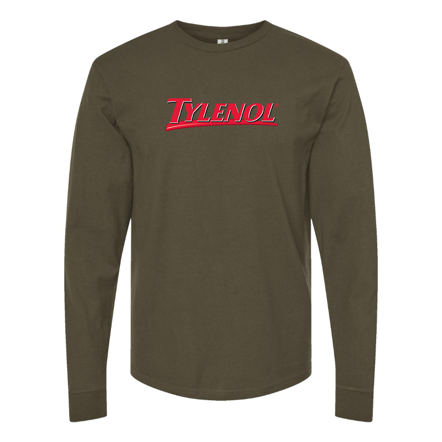 Men's Tylenol Logo Cotton Long Sleeve T-Shirt